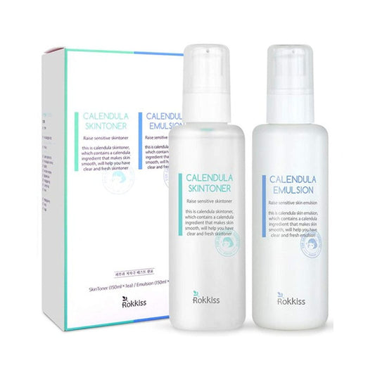 Rokkiss Calendula Skin Toner Emulsion SET 150ml +150ml Wrinkle Care - yourb3auty.com