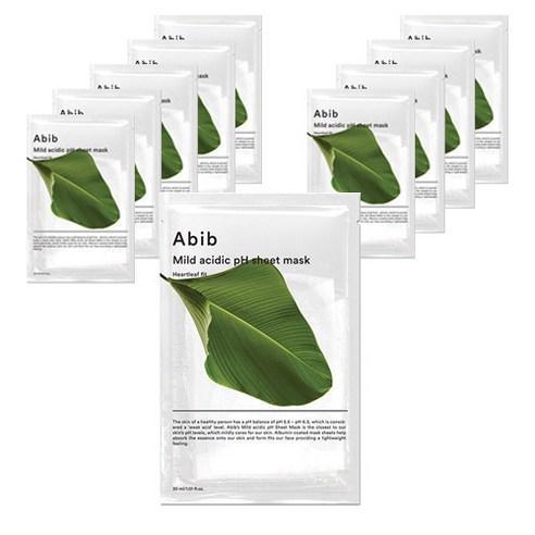 Abib Mild Acidic pH Sheet Mask Heartleaf Fit 30ml X 10pcs - yourb3auty.com