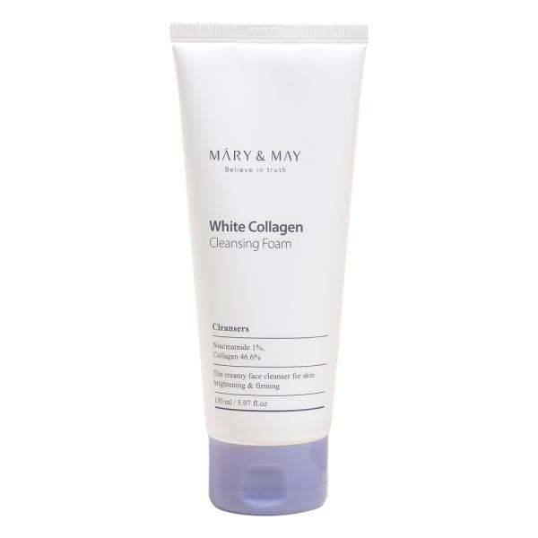 [MARY & MAY] White Collagen Cleansing Foam 150ml - yourb3auty.com