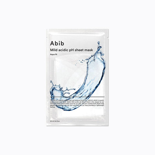 Abib Mild acidic pH sheet mask Aqua fit 30ml - yourb3auty.com