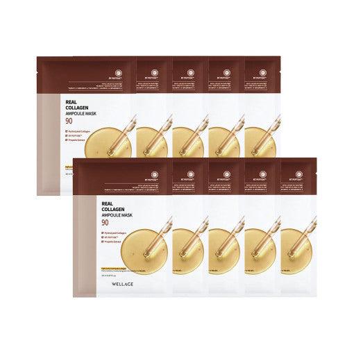 WELLAGE Real Collagen Ampoule Mask Sheet 20ml X 10P - yourb3auty.com