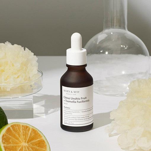 [MARY & MAY] Citrus Unshiu+Tremella Fuciformis Serum 30ml - yourb3auty.com